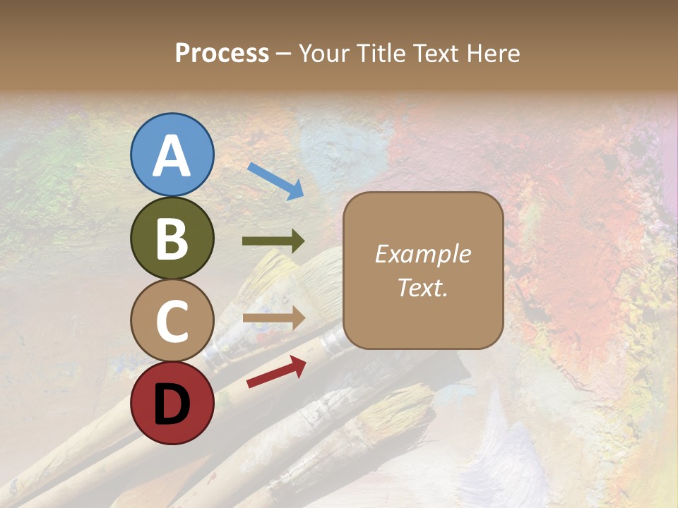 White Paintbrush Space PowerPoint Template