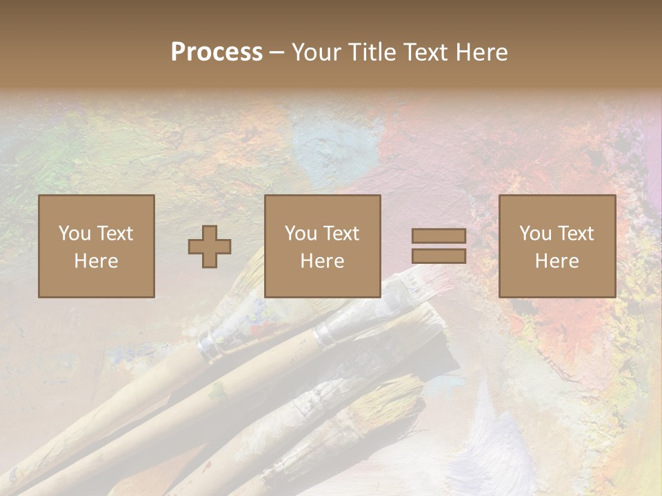 White Paintbrush Space PowerPoint Template