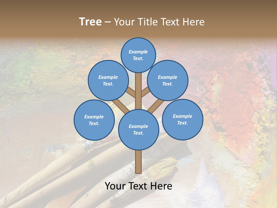 White Paintbrush Space PowerPoint Template