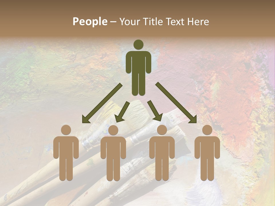 White Paintbrush Space PowerPoint Template