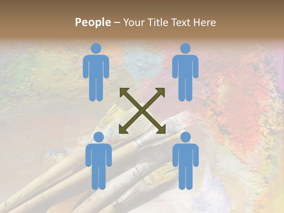 White Paintbrush Space PowerPoint Template