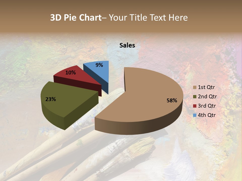 White Paintbrush Space PowerPoint Template