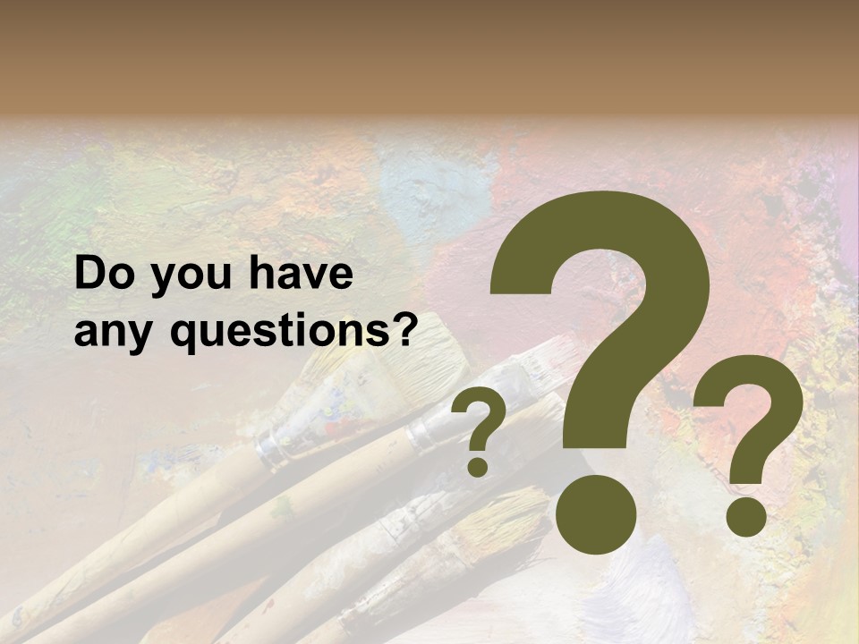 White Paintbrush Space PowerPoint Template