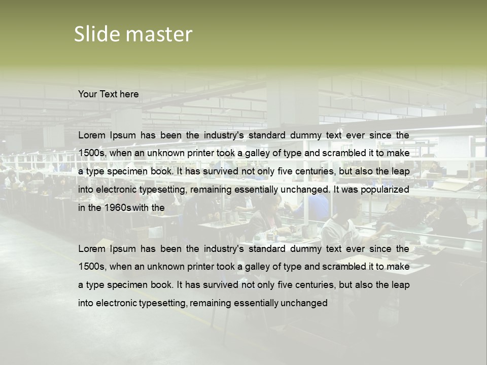 Assembly Development Line PowerPoint Template