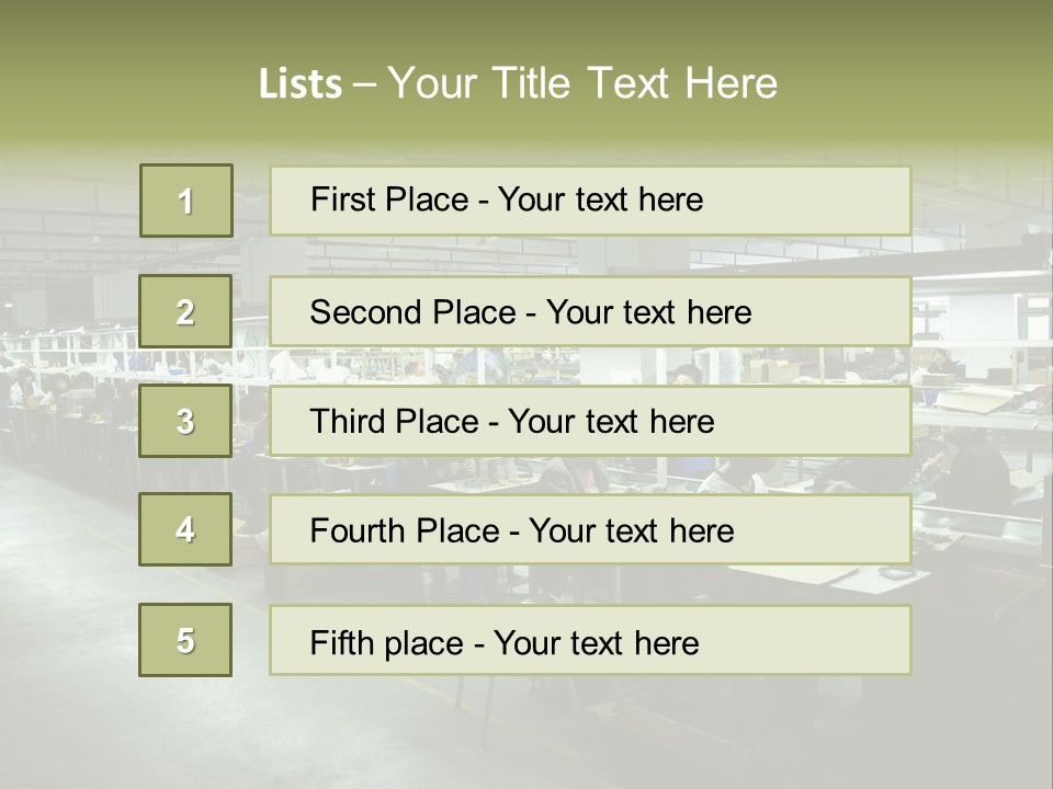 Assembly Development Line PowerPoint Template