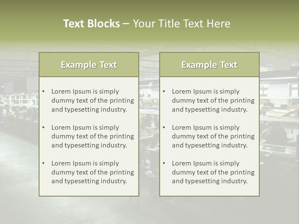 Assembly Development Line PowerPoint Template
