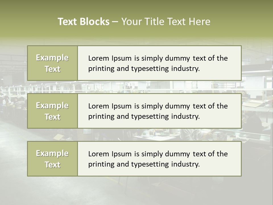 Assembly Development Line PowerPoint Template