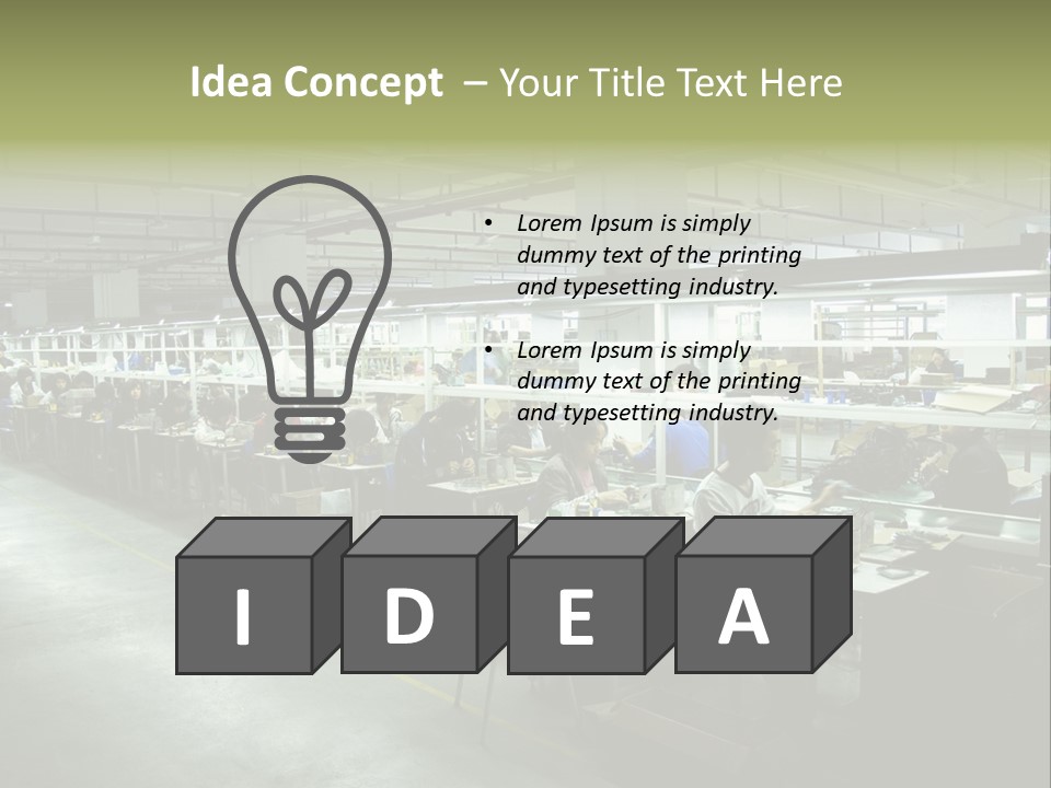 Assembly Development Line PowerPoint Template