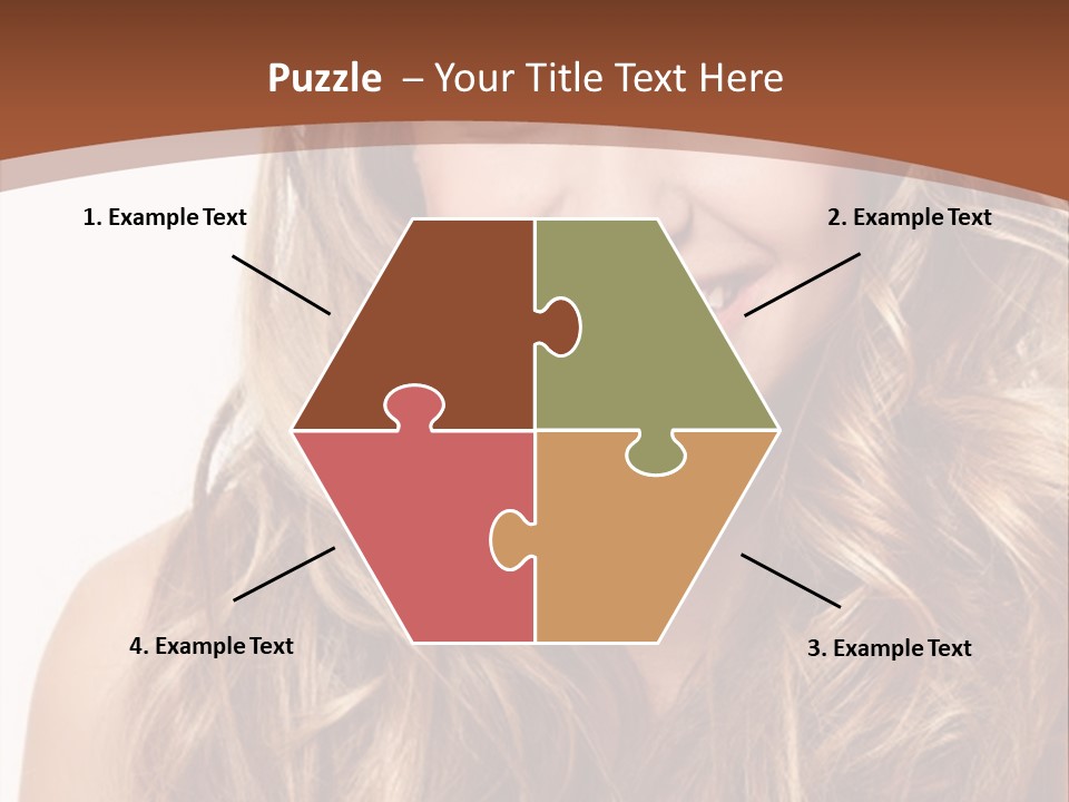 A Woman With Long Blonde Hair Smiling For The Camera PowerPoint Template