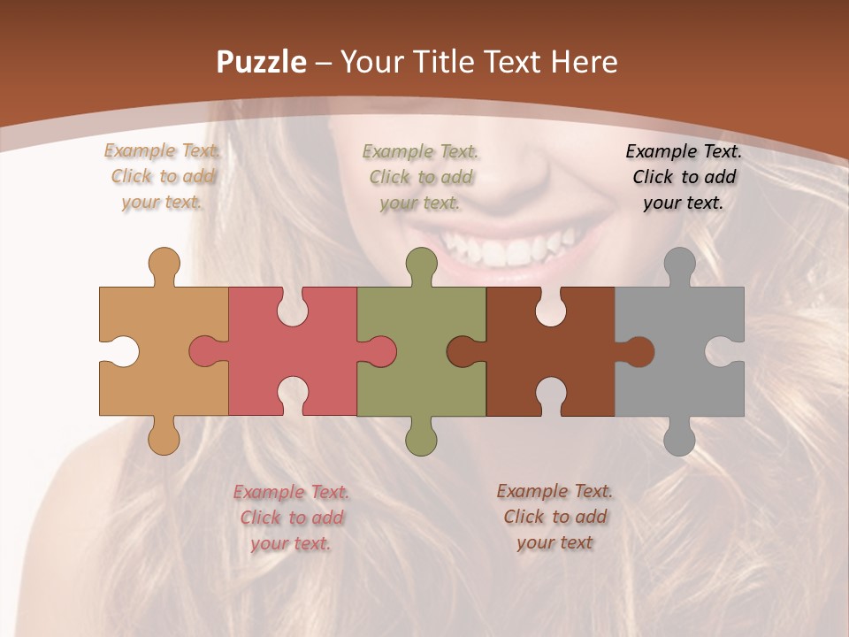 A Woman With Long Blonde Hair Smiling For The Camera PowerPoint Template