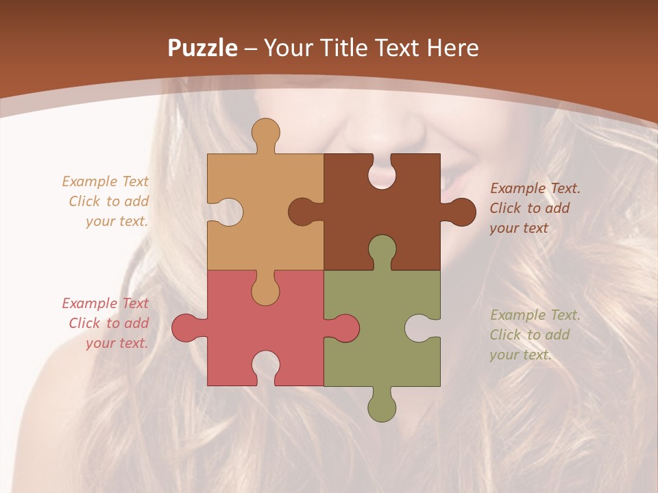 A Woman With Long Blonde Hair Smiling For The Camera PowerPoint Template