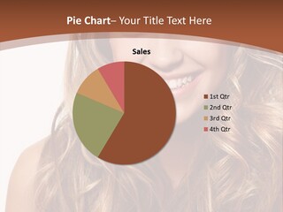 A Woman With Long Blonde Hair Smiling For The Camera PowerPoint Template