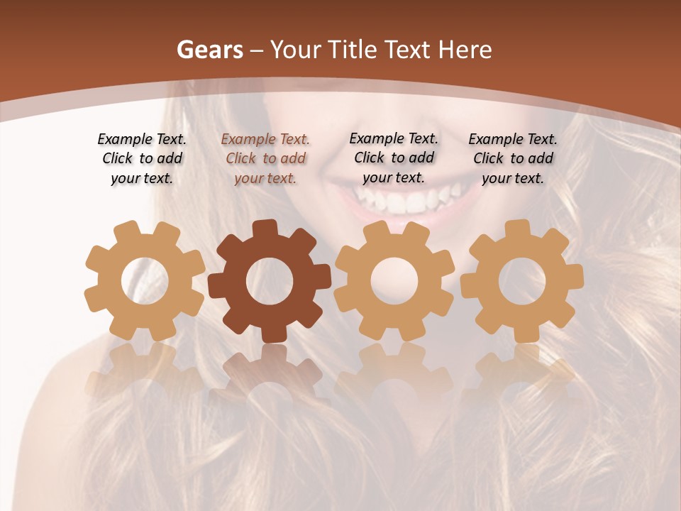 A Woman With Long Blonde Hair Smiling For The Camera PowerPoint Template