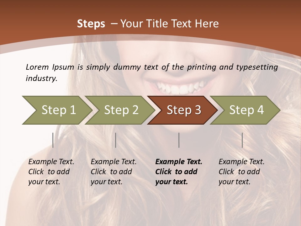 A Woman With Long Blonde Hair Smiling For The Camera PowerPoint Template