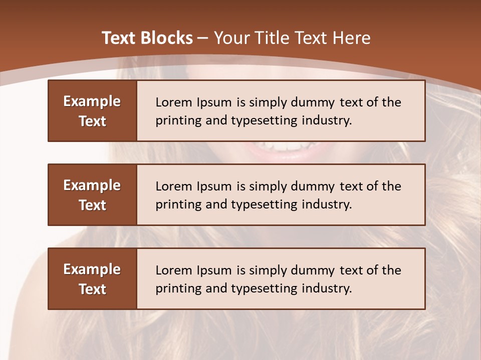 A Woman With Long Blonde Hair Smiling For The Camera PowerPoint Template