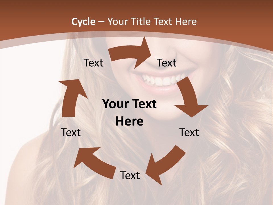 A Woman With Long Blonde Hair Smiling For The Camera PowerPoint Template