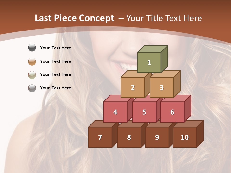 A Woman With Long Blonde Hair Smiling For The Camera PowerPoint Template