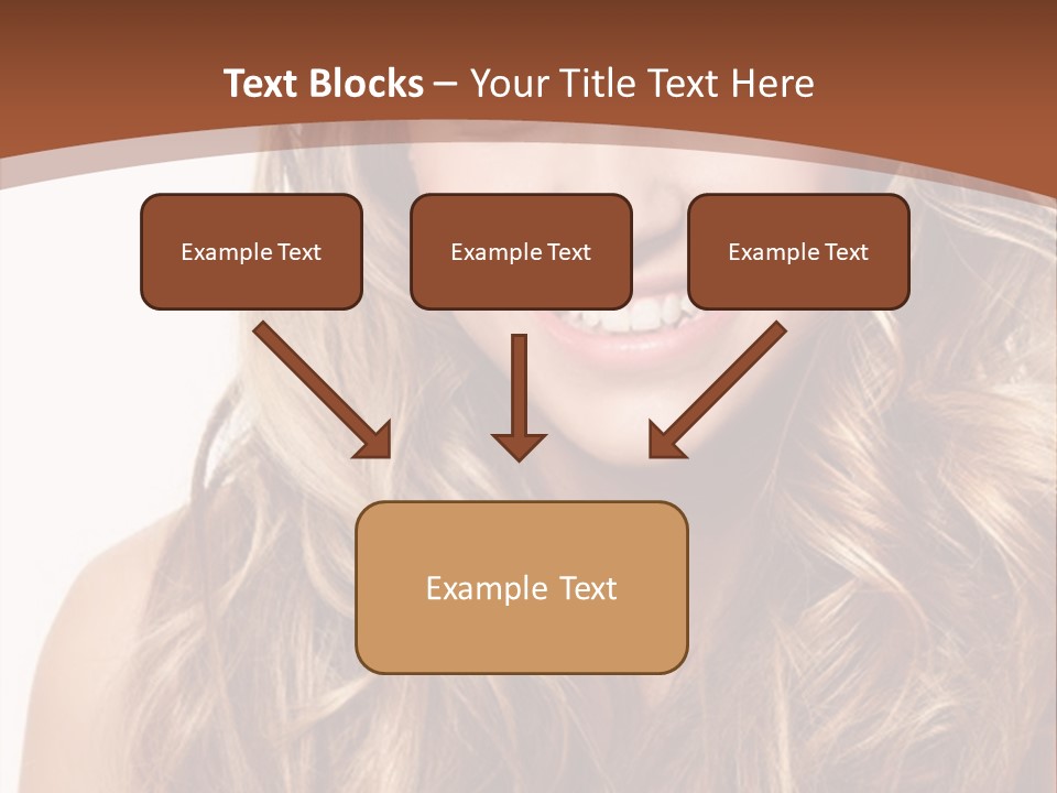 A Woman With Long Blonde Hair Smiling For The Camera PowerPoint Template