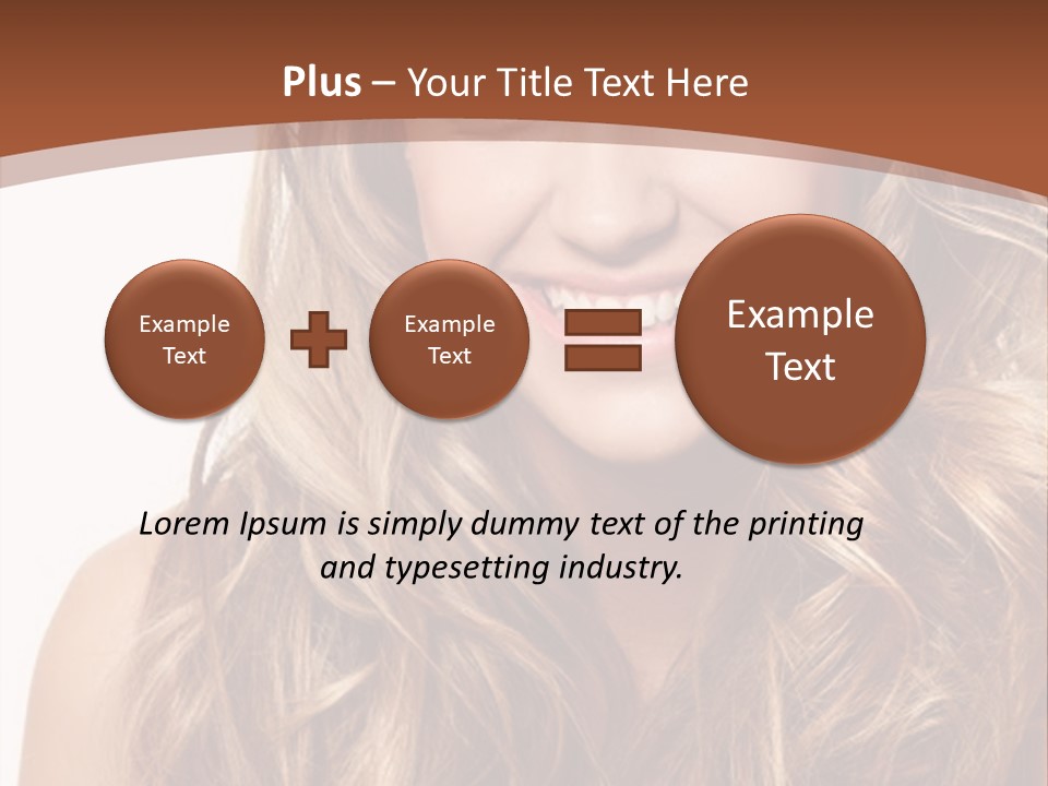 A Woman With Long Blonde Hair Smiling For The Camera PowerPoint Template