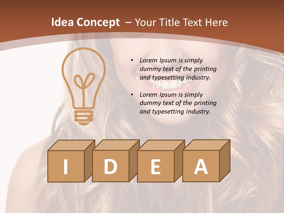 A Woman With Long Blonde Hair Smiling For The Camera PowerPoint Template