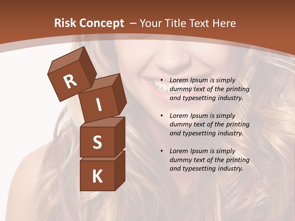 A Woman With Long Blonde Hair Smiling For The Camera PowerPoint Template