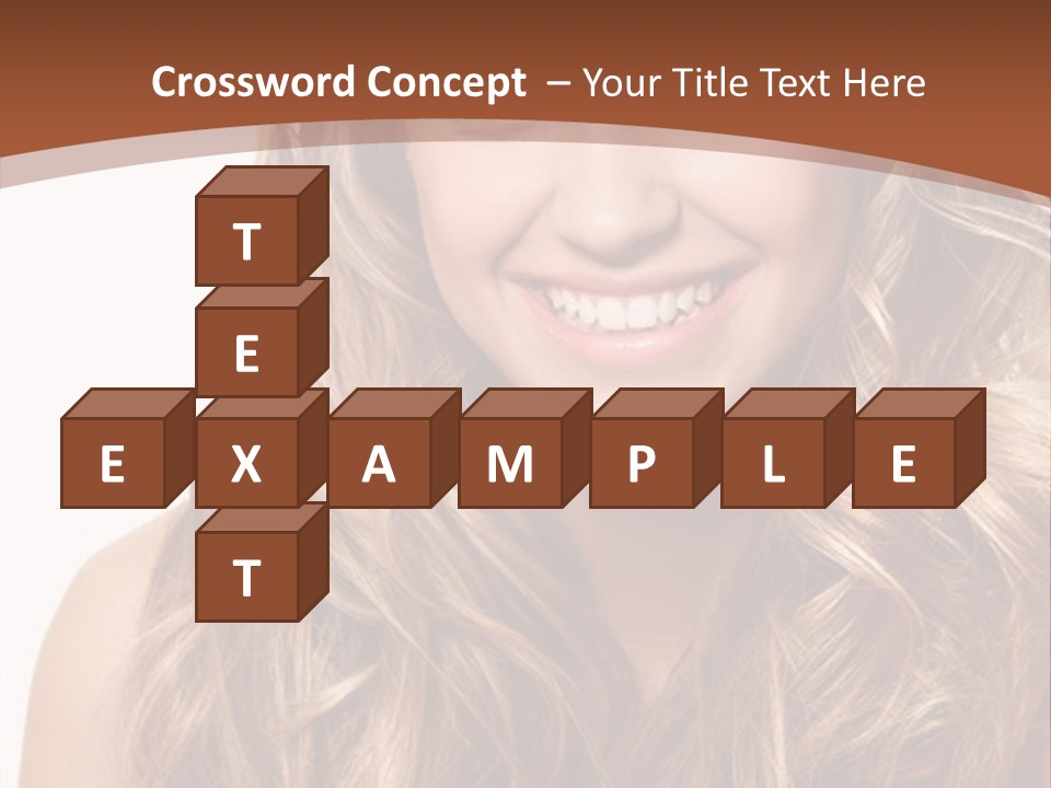 A Woman With Long Blonde Hair Smiling For The Camera PowerPoint Template