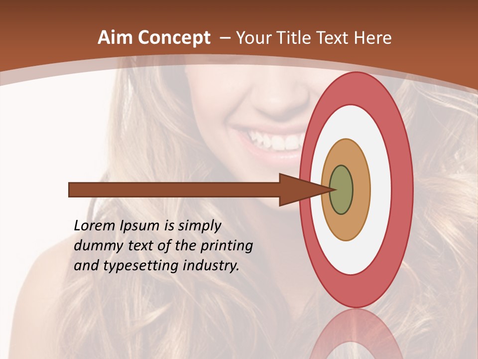 A Woman With Long Blonde Hair Smiling For The Camera PowerPoint Template