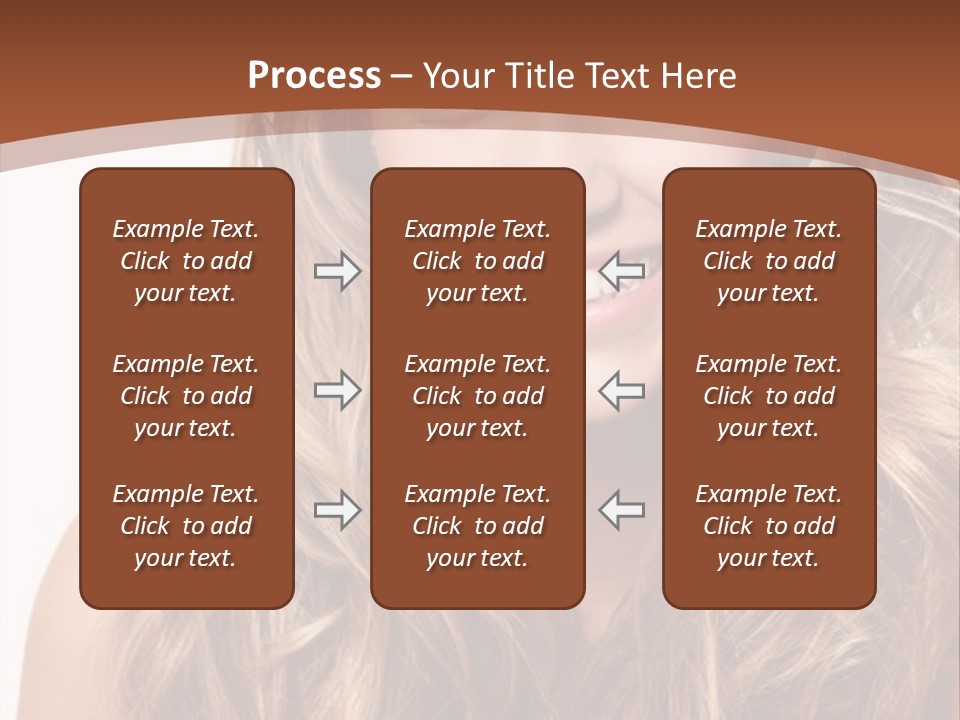 A Woman With Long Blonde Hair Smiling For The Camera PowerPoint Template