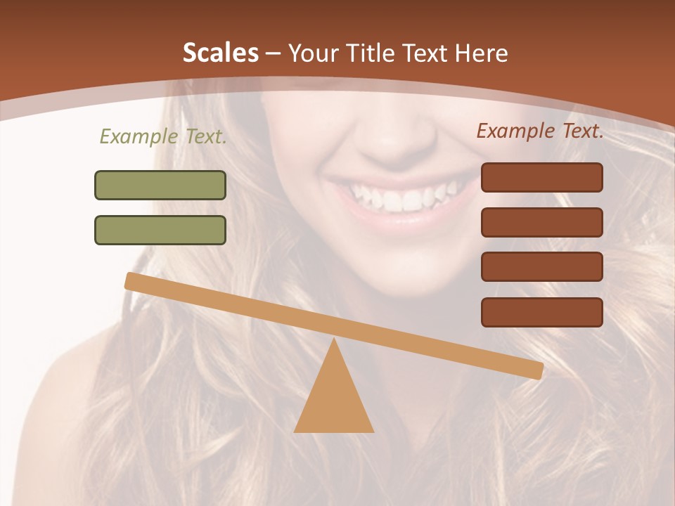 A Woman With Long Blonde Hair Smiling For The Camera PowerPoint Template