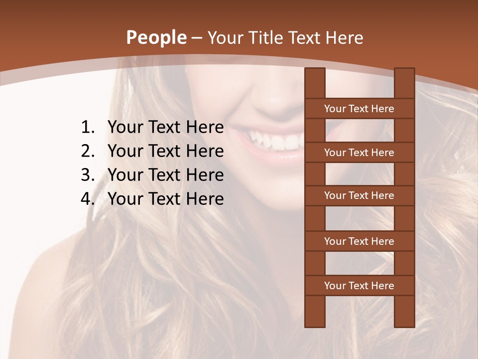A Woman With Long Blonde Hair Smiling For The Camera PowerPoint Template