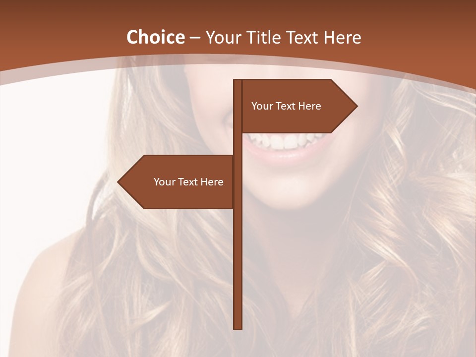 A Woman With Long Blonde Hair Smiling For The Camera PowerPoint Template