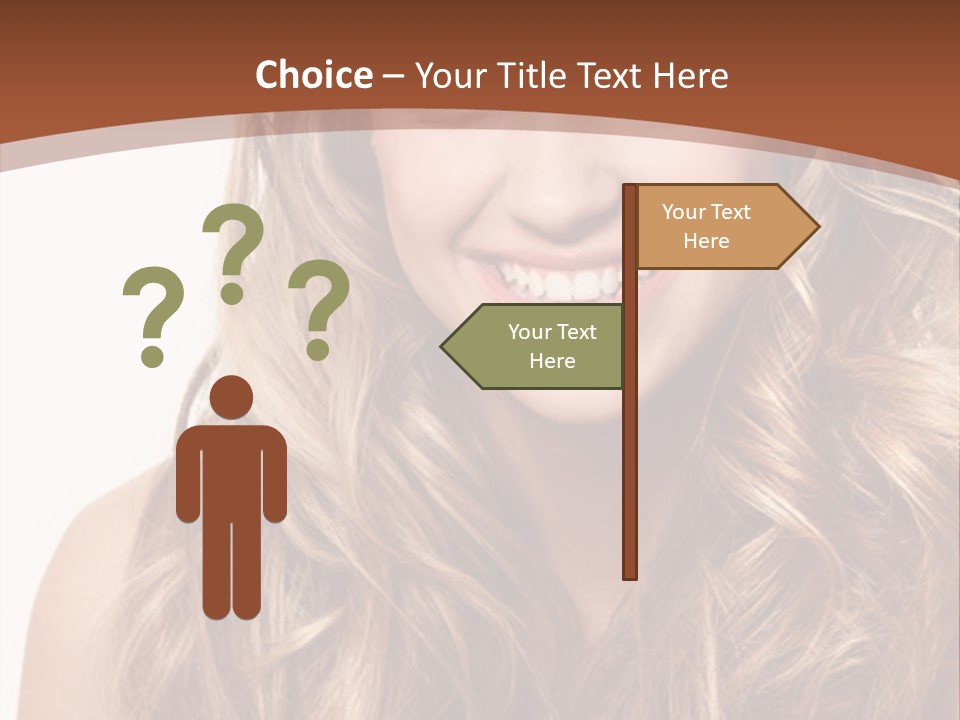 A Woman With Long Blonde Hair Smiling For The Camera PowerPoint Template