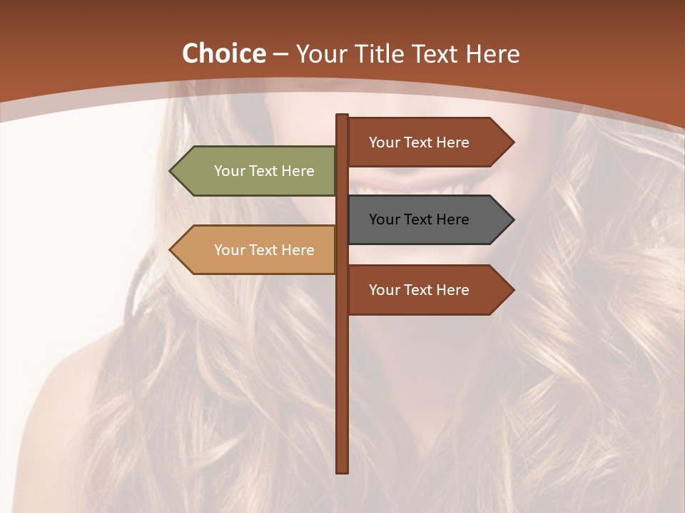 A Woman With Long Blonde Hair Smiling For The Camera PowerPoint Template