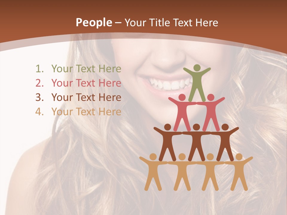 A Woman With Long Blonde Hair Smiling For The Camera PowerPoint Template