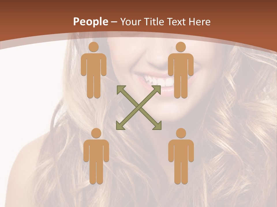 A Woman With Long Blonde Hair Smiling For The Camera PowerPoint Template