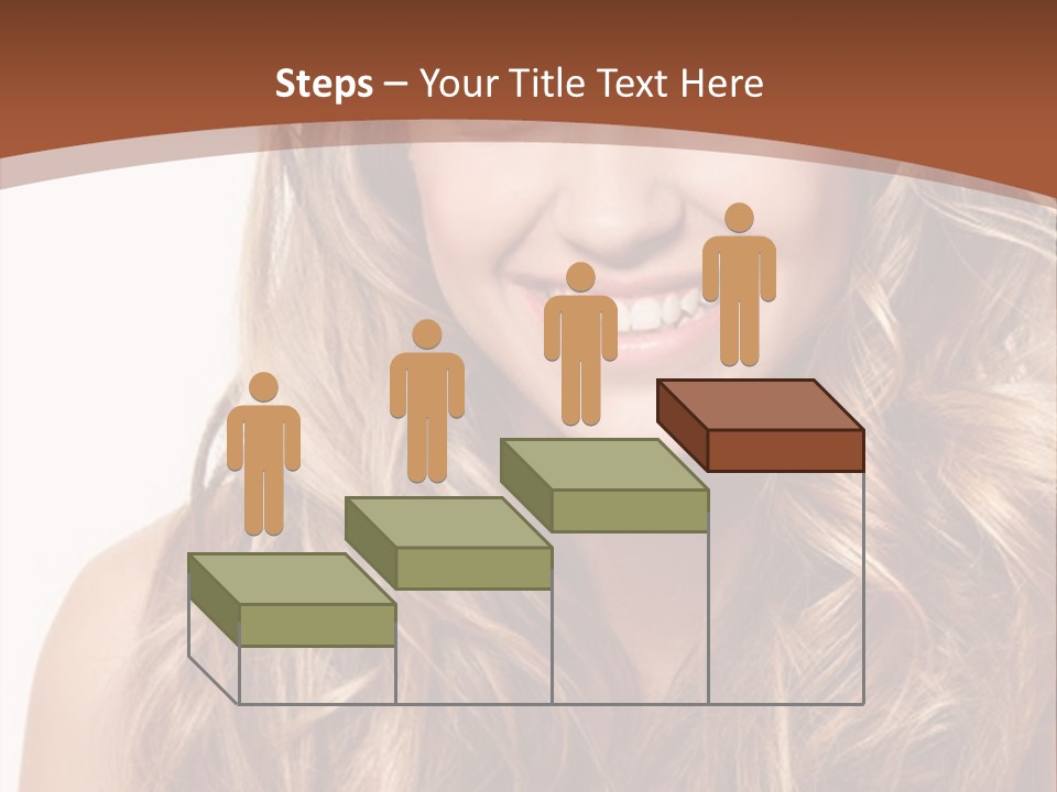 A Woman With Long Blonde Hair Smiling For The Camera PowerPoint Template