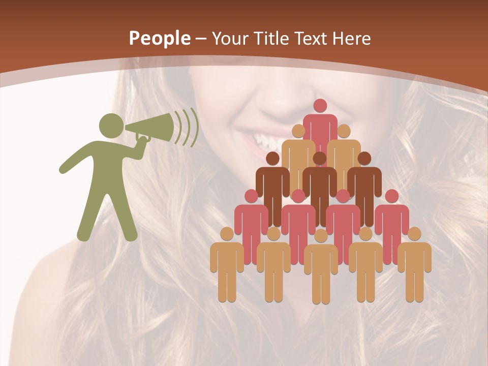 A Woman With Long Blonde Hair Smiling For The Camera PowerPoint Template