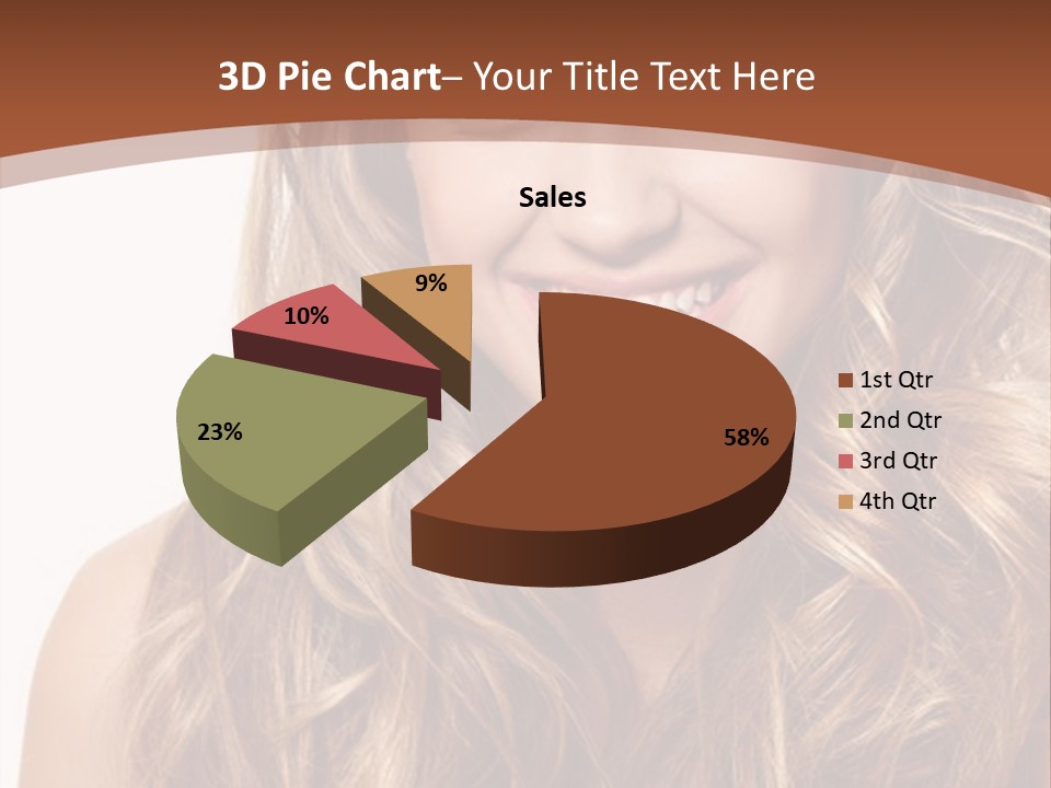 A Woman With Long Blonde Hair Smiling For The Camera PowerPoint Template