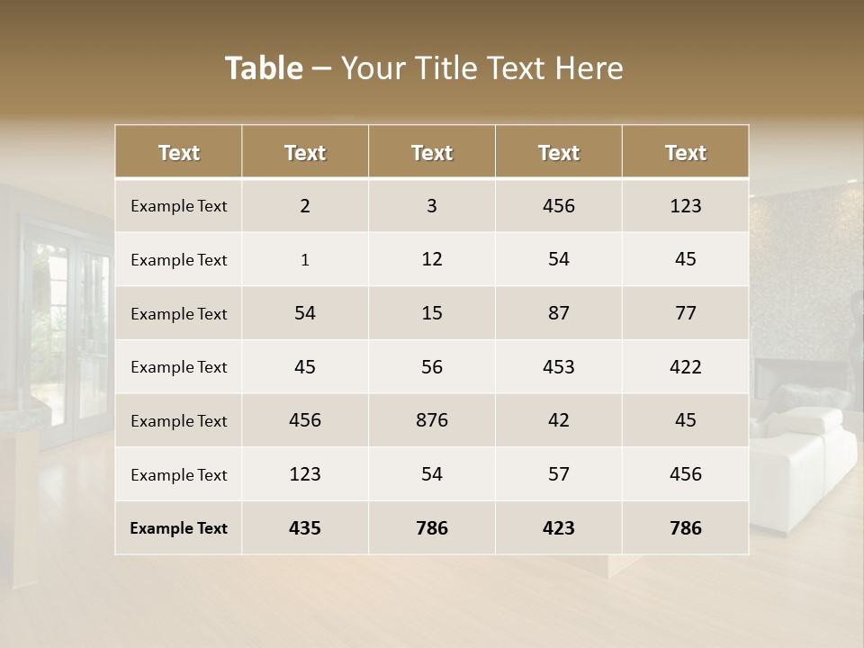 Table Show Architecture PowerPoint Template