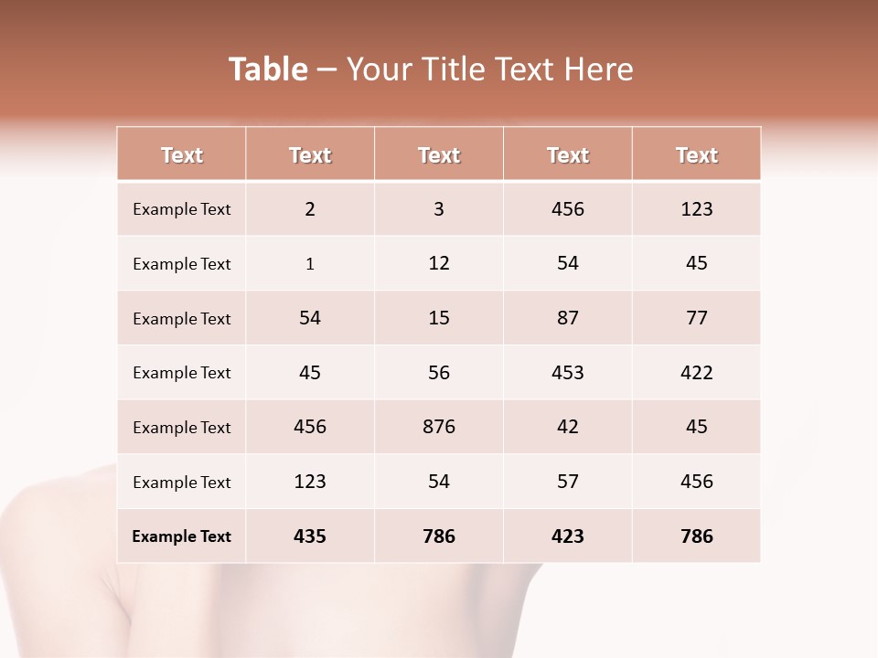 Skin Natural Underarms PowerPoint Template