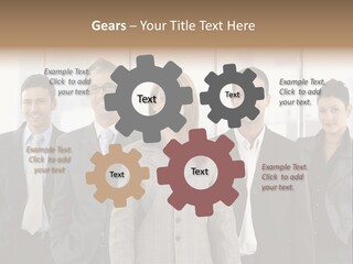Young Team Staff PowerPoint Template