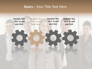 Young Team Staff PowerPoint Template