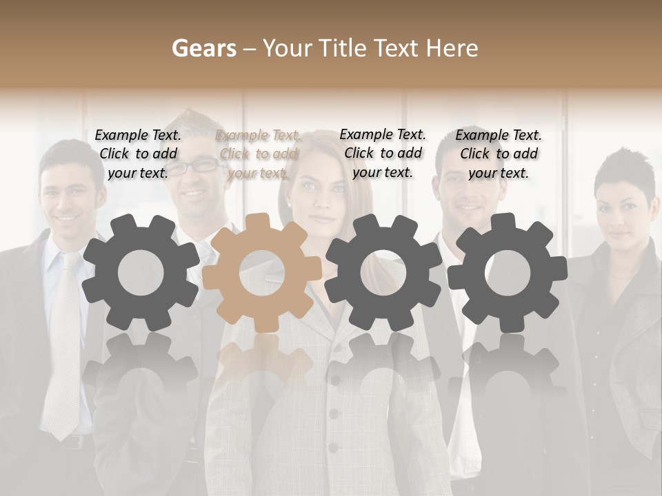 Young Team Staff PowerPoint Template