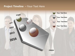Young Team Staff PowerPoint Template