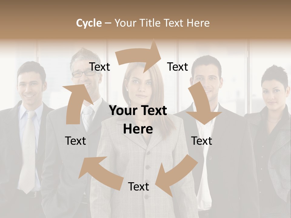Young Team Staff PowerPoint Template