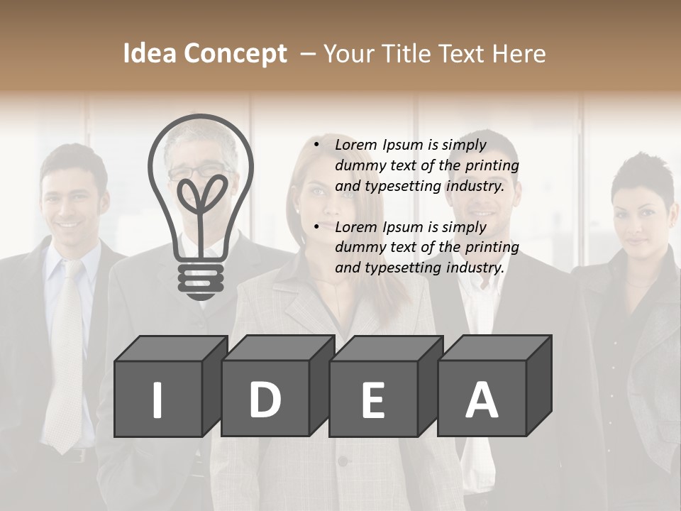 Young Team Staff PowerPoint Template