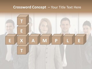 Young Team Staff PowerPoint Template
