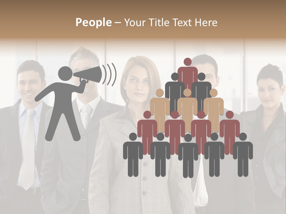 Young Team Staff PowerPoint Template