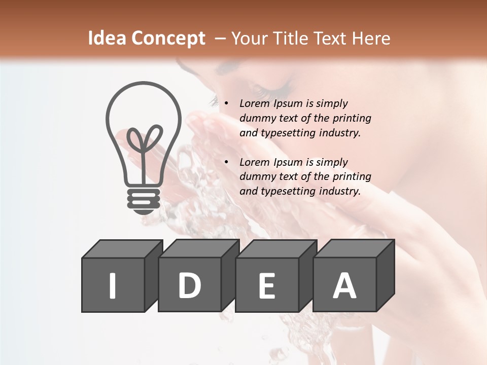 Skin Closed Closeup PowerPoint Template