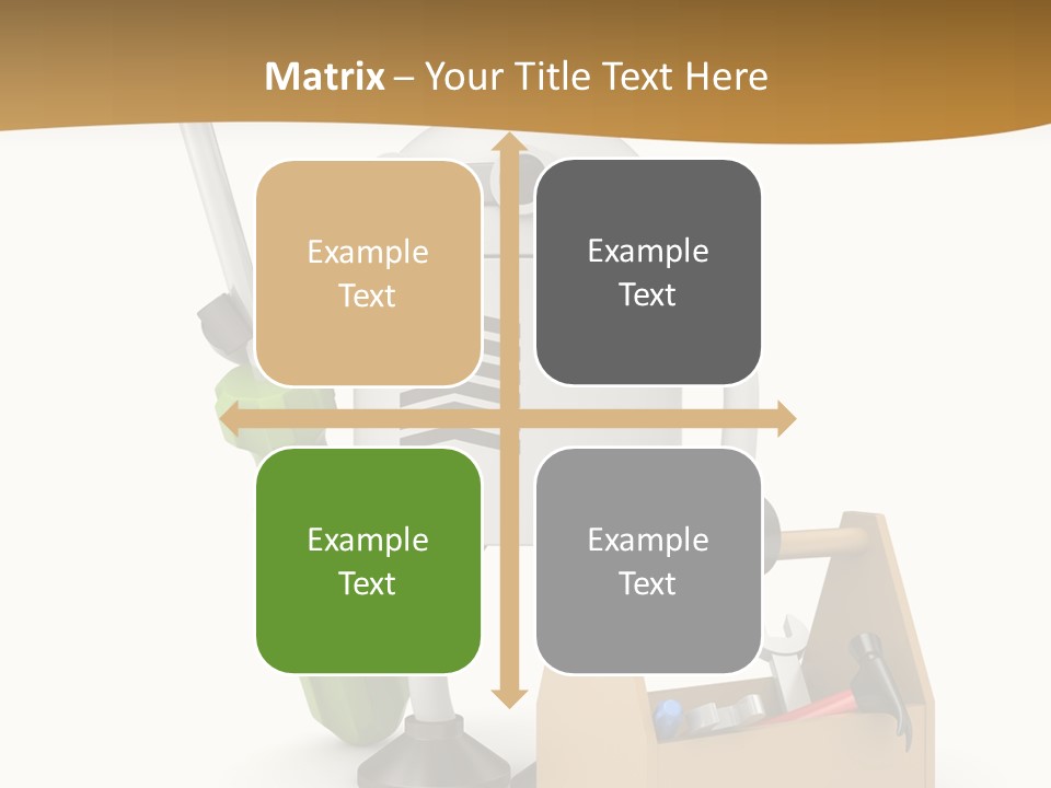 A Robot With A Tool In A Box On A White Background PowerPoint Template
